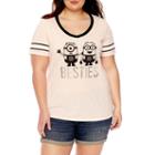 Minions Besties Graphic T-shirt- Juniors Plus