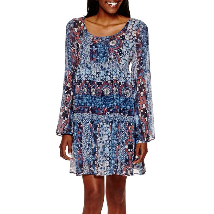 Jaya Bell-sleeve Empire-waist Boho Dress