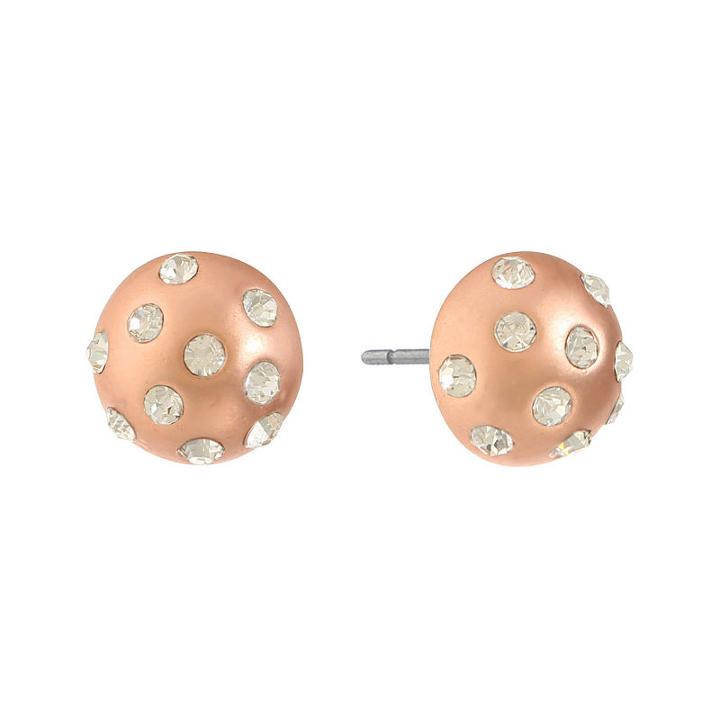 Liz Claiborne Clear 10mm Round Stud Earrings