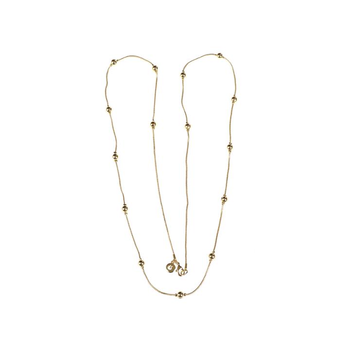 Gloria Vanderbilt 36 Gold-tone Snake Chainball Necklace