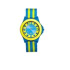 Crayo Womens Carnival Blue & Yellow Nylon-strap Watch With Date Cracr0703
