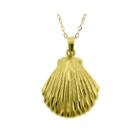 10k Yellow Gold Seashell Pendant Necklace