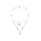 Cultured Freshwater Pearl Orbital Earring And Necklace Set