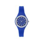 Womens Blue Rubber Strap Watch
