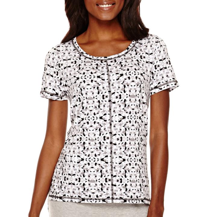 Liz Claiborne Short-sleeve Print High-low Tee - Tall