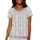 Liz Claiborne Short-sleeve Print High-low Tee - Tall