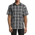 Claiborne Short Sleeve Gingham Button-front Shirt