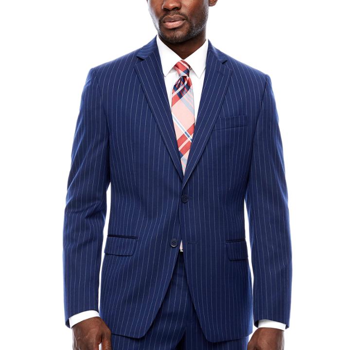 Collection By Michael Strahan Classic Fit Stripe Suit Jacket