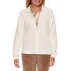 Alfred Dunner Twilight Point Long Sleeve Chenille Cardigan
