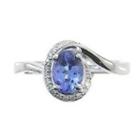 Womens 1/10 Ct. T.w. Blue Tanzanite Sterling Silver Cocktail Ring