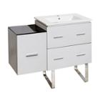 37.75-in. W Floor Mount White Vanity Set For 1 Hole Drilling