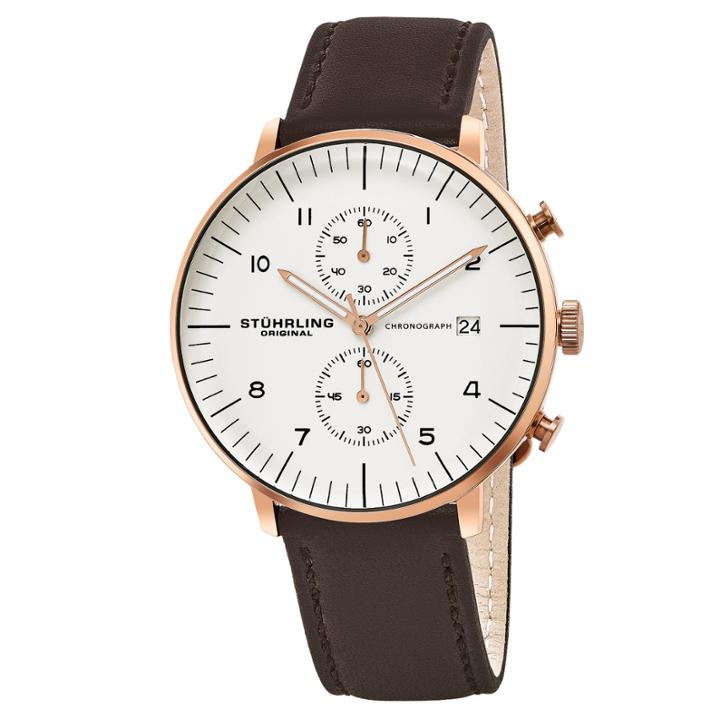 Stuhrling Mens Brown Strap Watch-sp16058