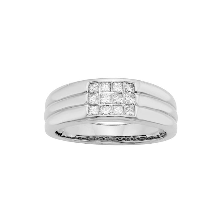 Mens 1/2 Ct. T.w. Certified Diamonds 14k White Gold Band Ring