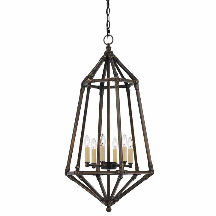 Wooten Heights 33 Inch Tall Metal Pendant In Darkbronze Finish