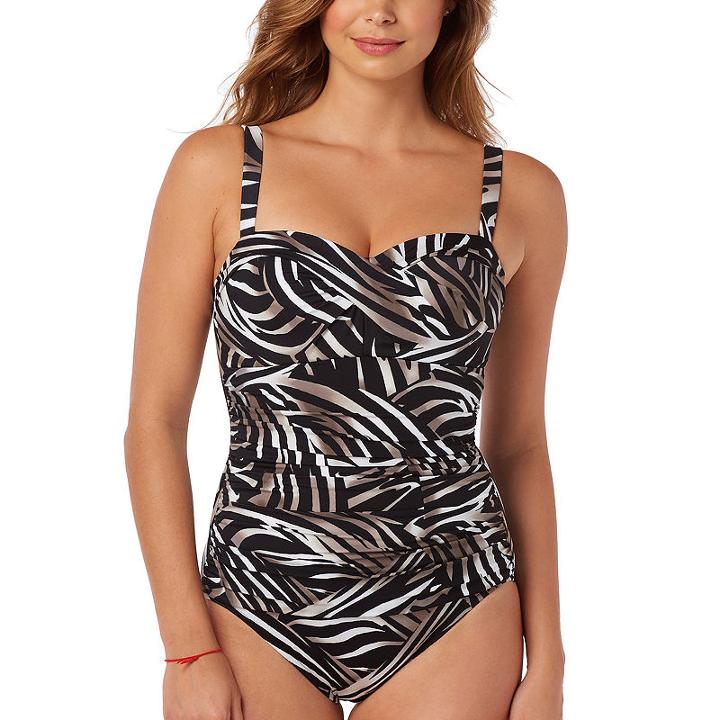 Trimshaper Control Zebra One Piece Swimsuit