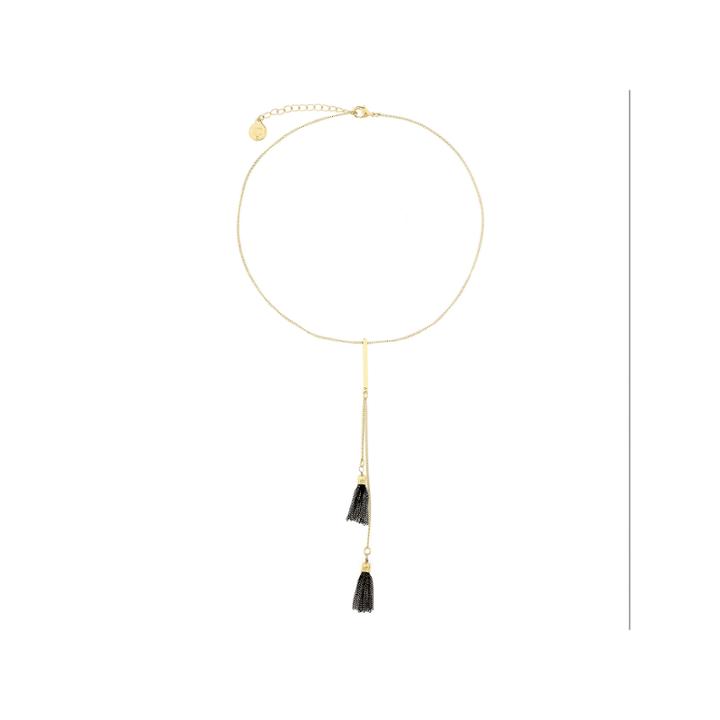 Liz Claiborne Goldtone Double Tassel Necklace