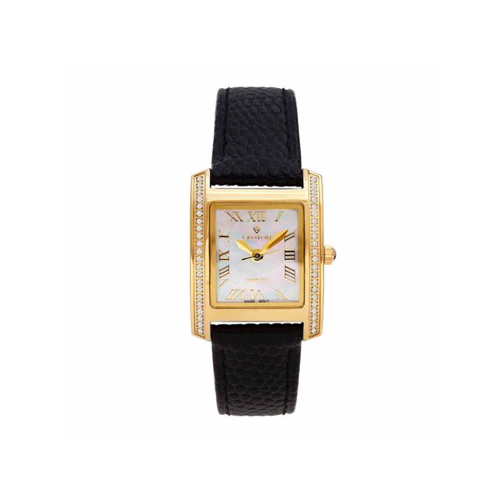 Croton Womens Black Strap Watch-cn207057ylmp