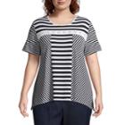 Alfred Dunner America's Cup Stripe Tee- Plus