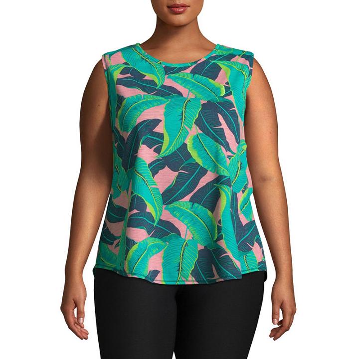 Xersion Sleeveless Slit Back Tank - Plus