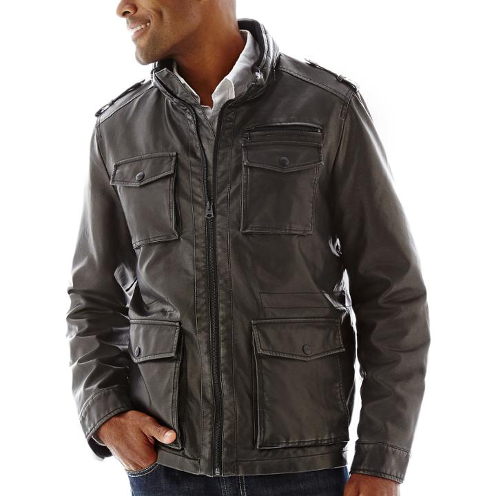 Dockers 4-pocket Faux-leather Jacket