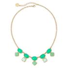 Liz Claiborne Green Stone Gold-tone Collar Necklace