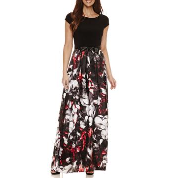 S.l. Fashions Short Sleeve Maxi Dress