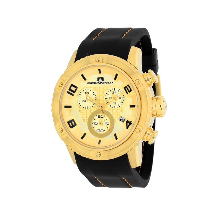 Oceanaut Mens Black Strap Watch-oc3123r