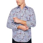 Society Of Threads Long Sleeve Paisley Button-front Shirt