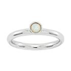 Personally Stackable Lab-created Opal Ring