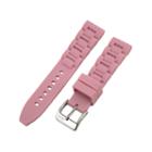 Jbw Womens Pink And Silver Tone Silcone Watch Band