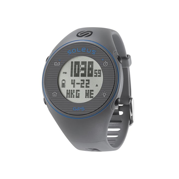 Soleus Gps One Gray Silicone Strap Running Digital Sport Watch