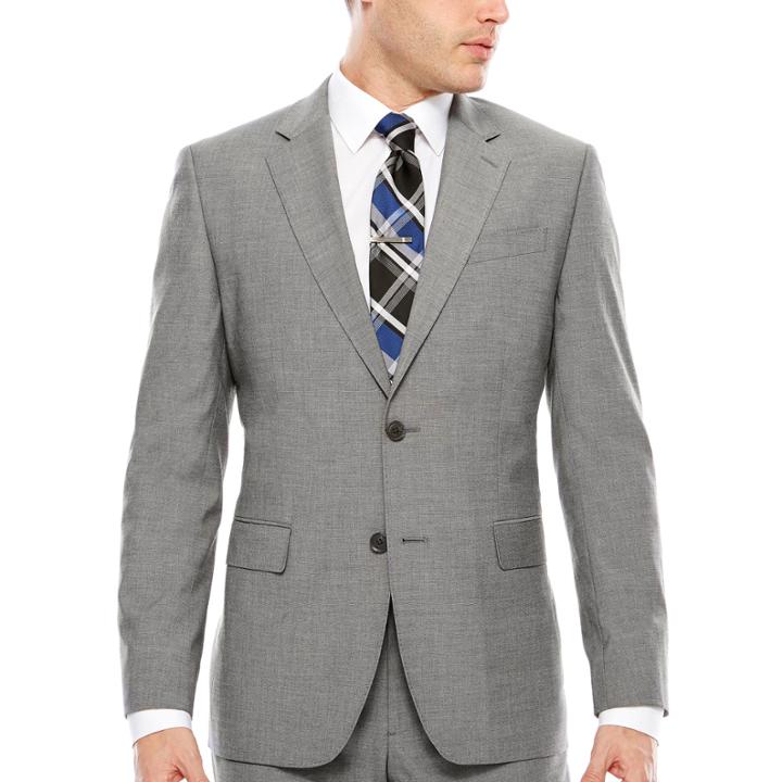 Jf Texture Stretch Gray Jacket Slim