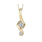 Juno Lucina 1/3 Ct. T.w. Diamond 14k Yellow Gold Swirl Pendant Necklace