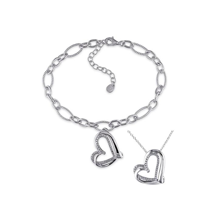 Womens 2-pc. Diamond Accent White Diamond Sterling Silver Jewelry Set