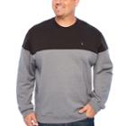 Izod Advantage Colorblock Chest Crew Long Sleeve Sweatshirt Big And Tall