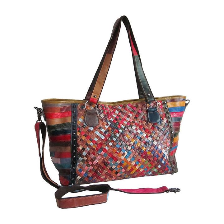 Amerileather Cecily Woven Tote Bag