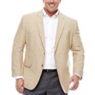 Stafford Linen Cotton Sand Sport Coat-big And Tall