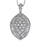 Womens 1 Ct. T.w. Genuine White Diamond 10k White Gold Pendant Necklace