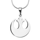 Star Wars Rebel Symbol Mens Stainless Steel Pendant Necklace
