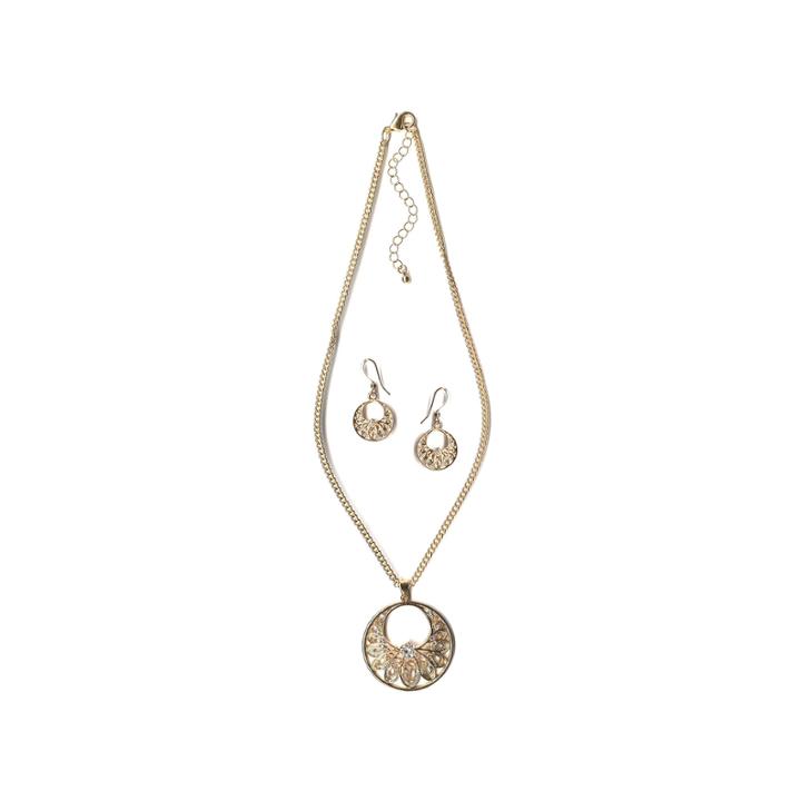 Mixit Gold Filgre Jewelry Set