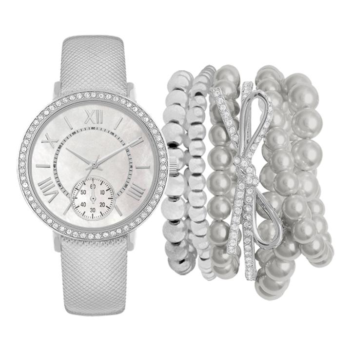 Womens Silver Tone Strap Watch-jc2405s569-004