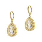 Cz By Kenneth Jay Lane 18k Yellow Gold-plated Pear-shaped Drop Earrings