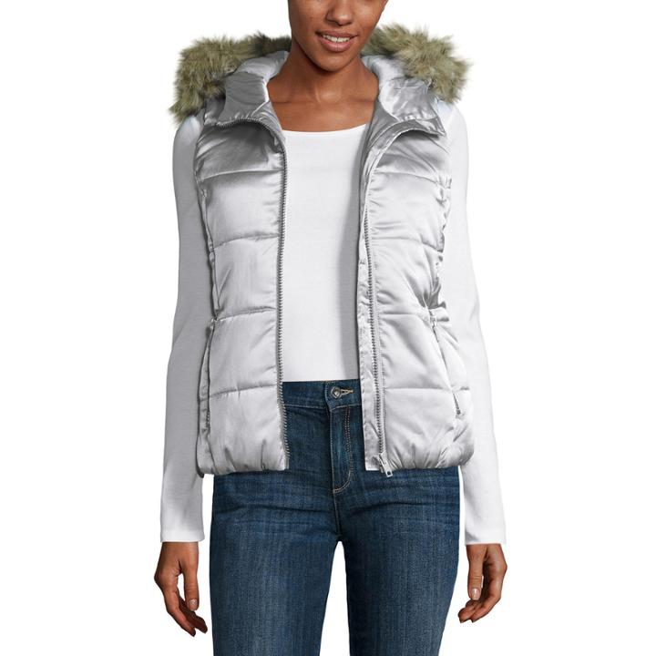 Liz Claiborne Hooded Puffer Vest