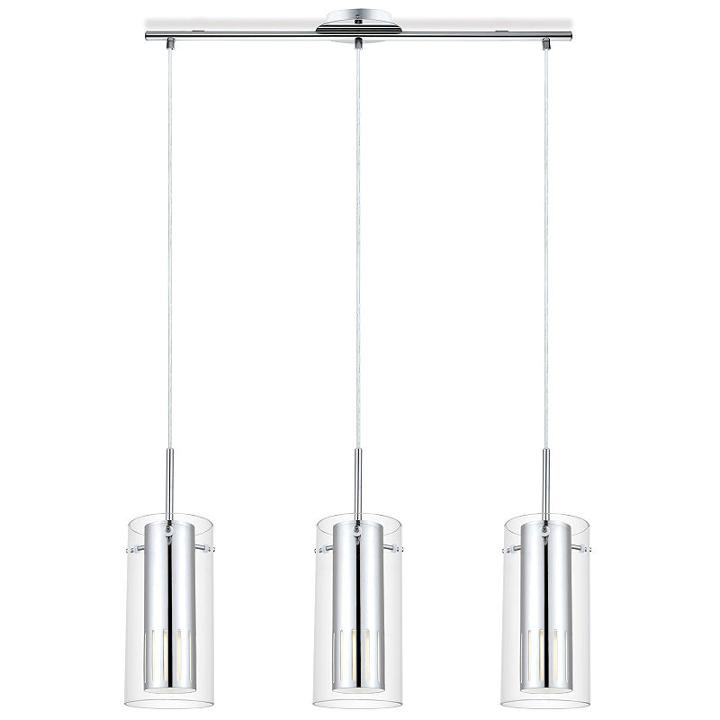 Eglo Pinto 3-light 28 Inch Chrome Trestle Light Ceiling Light