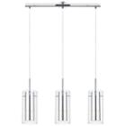 Eglo Pinto 3-light 28 Inch Chrome Trestle Light Ceiling Light