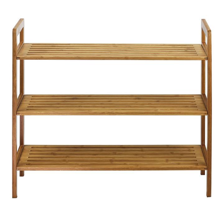 Oceanstar 3-tier Natural Bamboo Shoe Rack