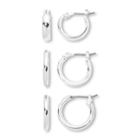 Mixit Silver-tone 3-pr. Hoop Earring Set