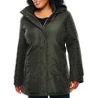 Kc Collections Multi-quilted Walker Coat - Plus