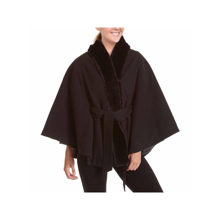 Excelled Leather Belted Swing Coat-plus