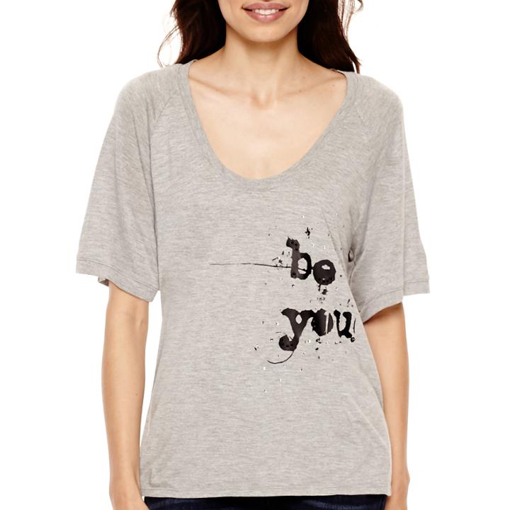 A.n.a Short-sleeve Scoopneck T-shirt - Petite